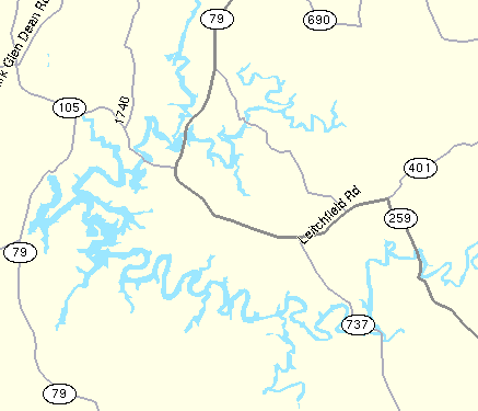 Rough River Lake map